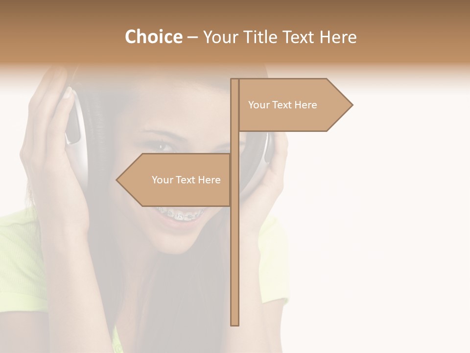 Listening Cheerful Electronic PowerPoint Template