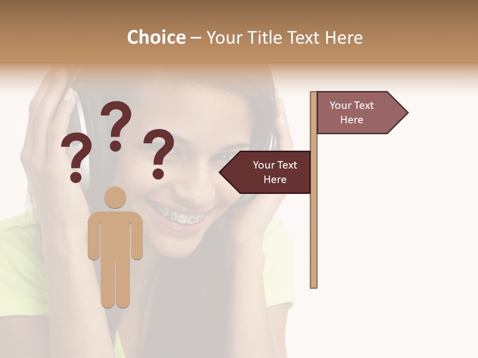 Listening Cheerful Electronic PowerPoint Template