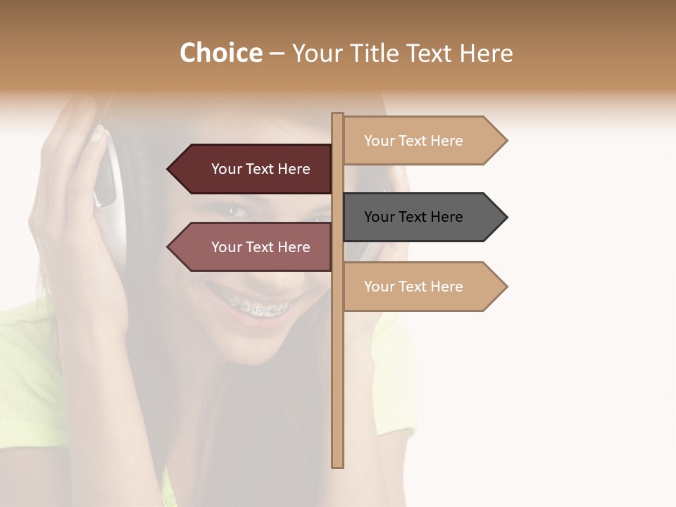 Listening Cheerful Electronic PowerPoint Template