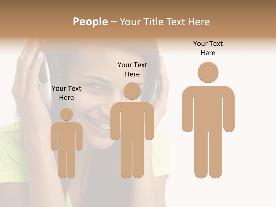 Listening Cheerful Electronic PowerPoint Template