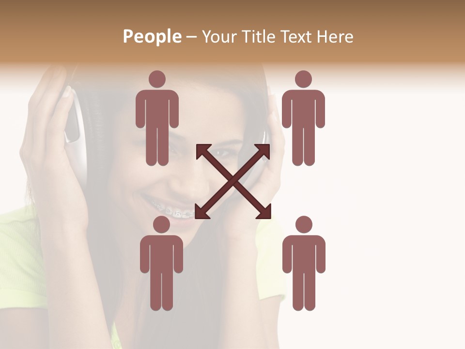 Listening Cheerful Electronic PowerPoint Template