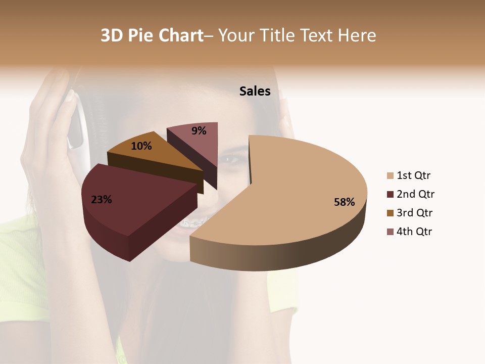 Listening Cheerful Electronic PowerPoint Template