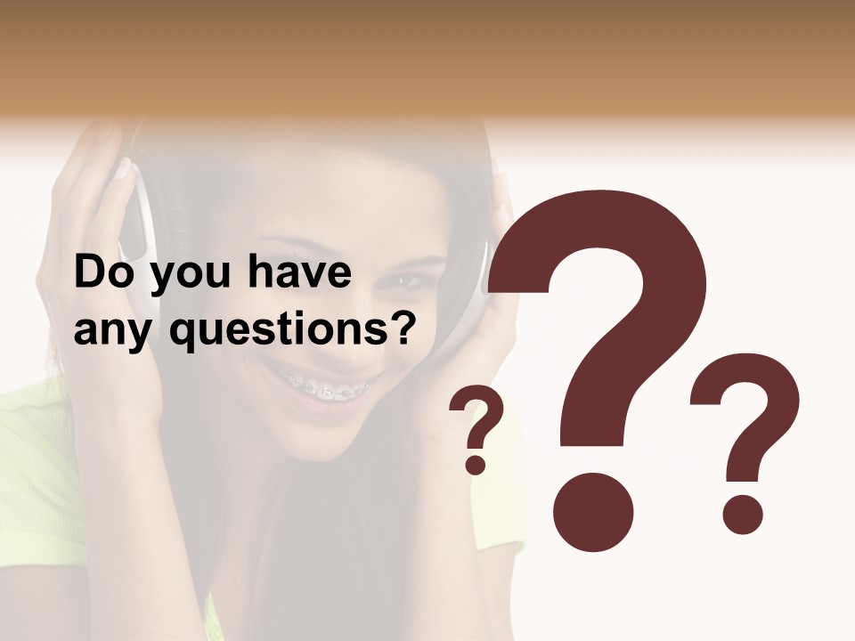 Listening Cheerful Electronic PowerPoint Template