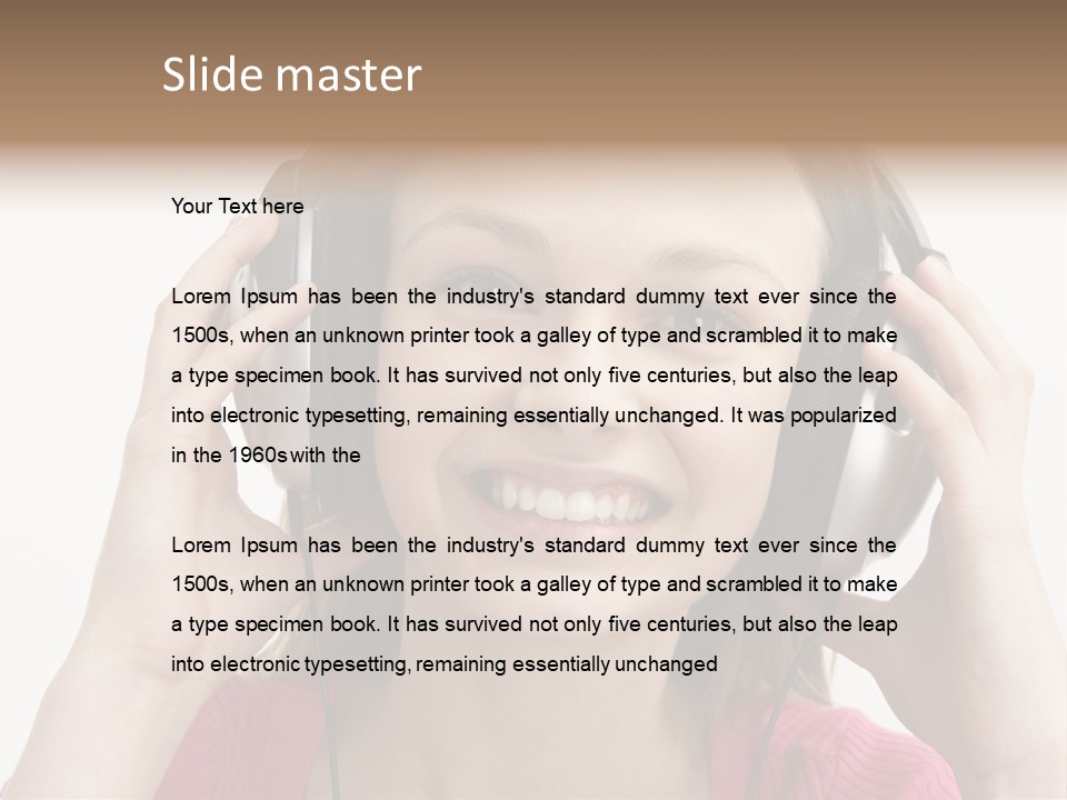 Image Listening Copy Space PowerPoint Template
