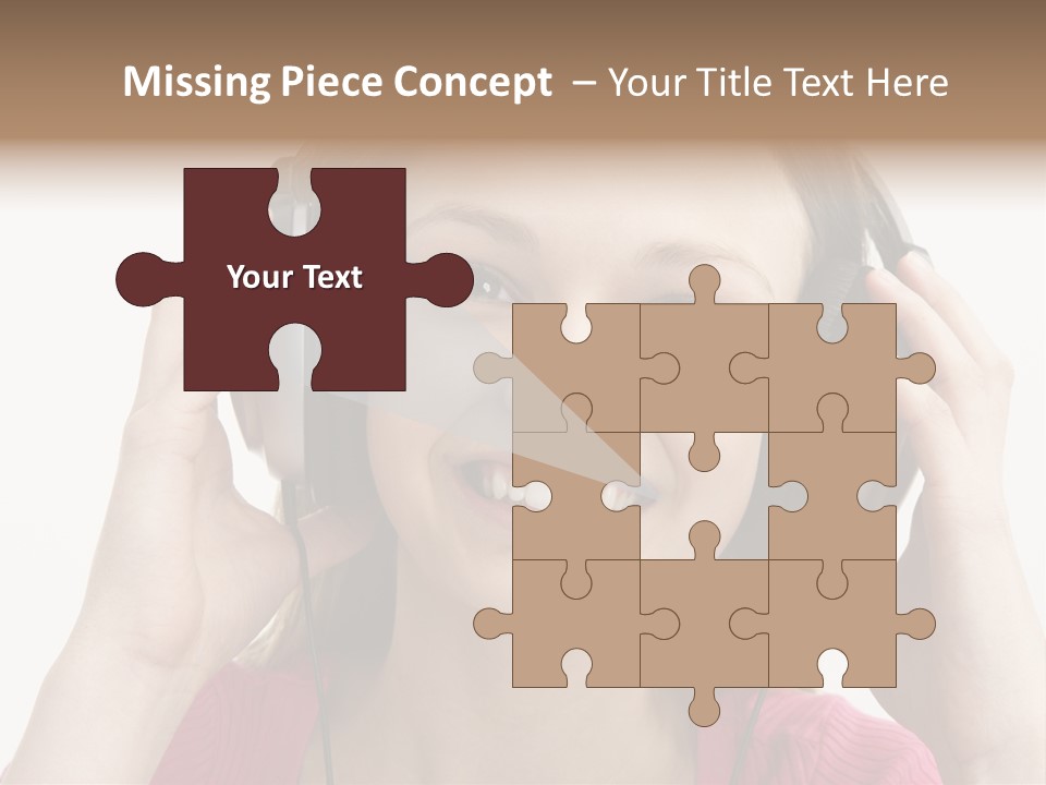 Image Listening Copy Space PowerPoint Template