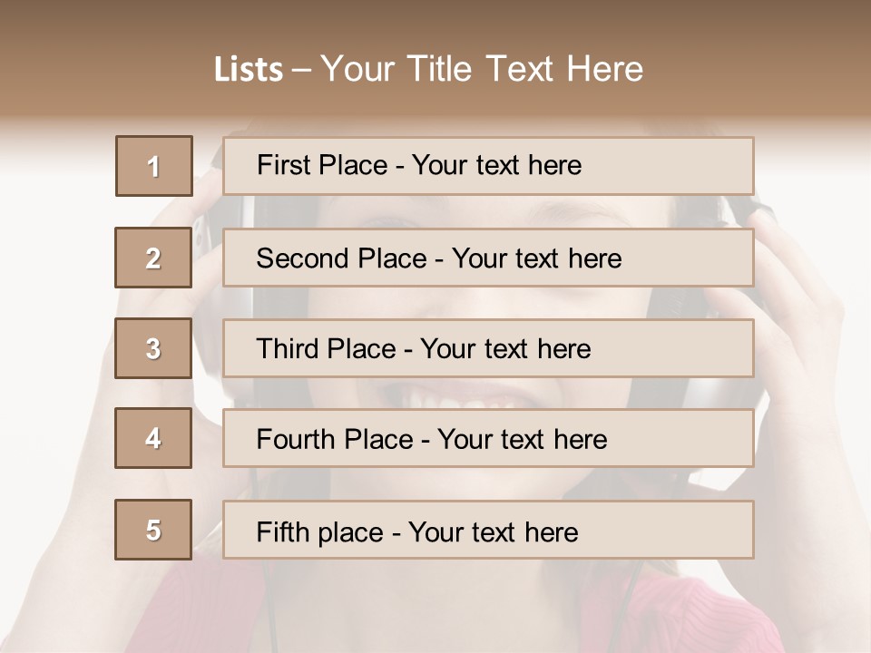 Image Listening Copy Space PowerPoint Template
