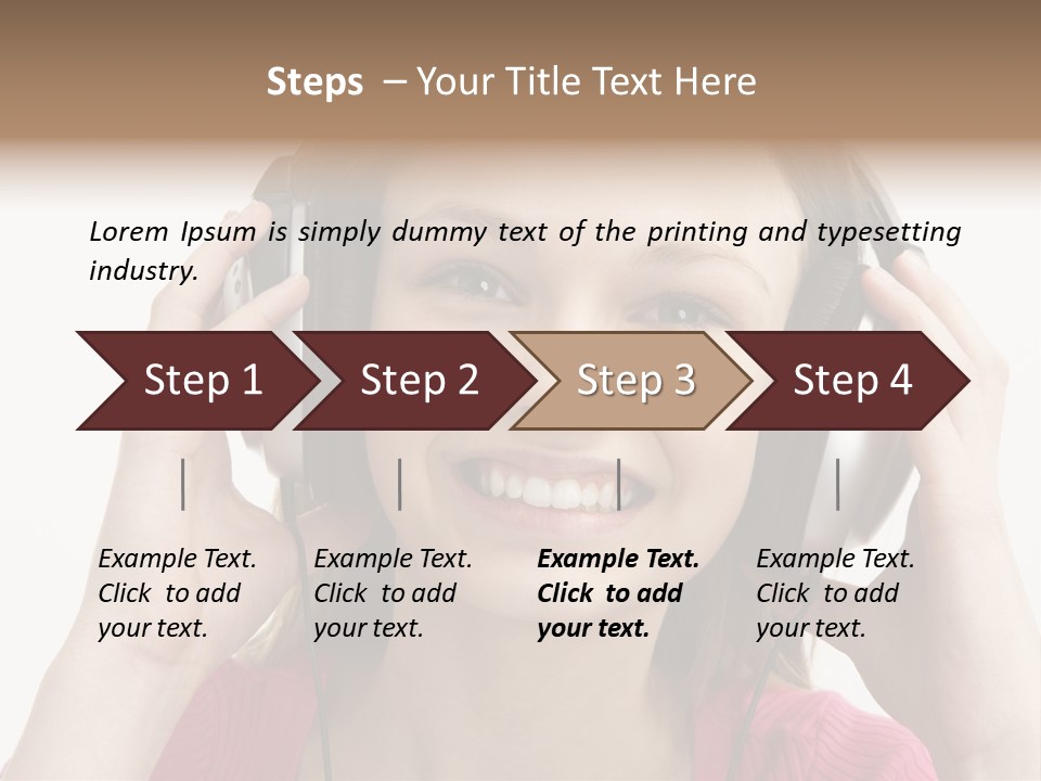 Image Listening Copy Space PowerPoint Template