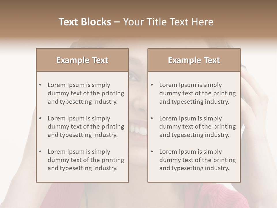 Image Listening Copy Space PowerPoint Template