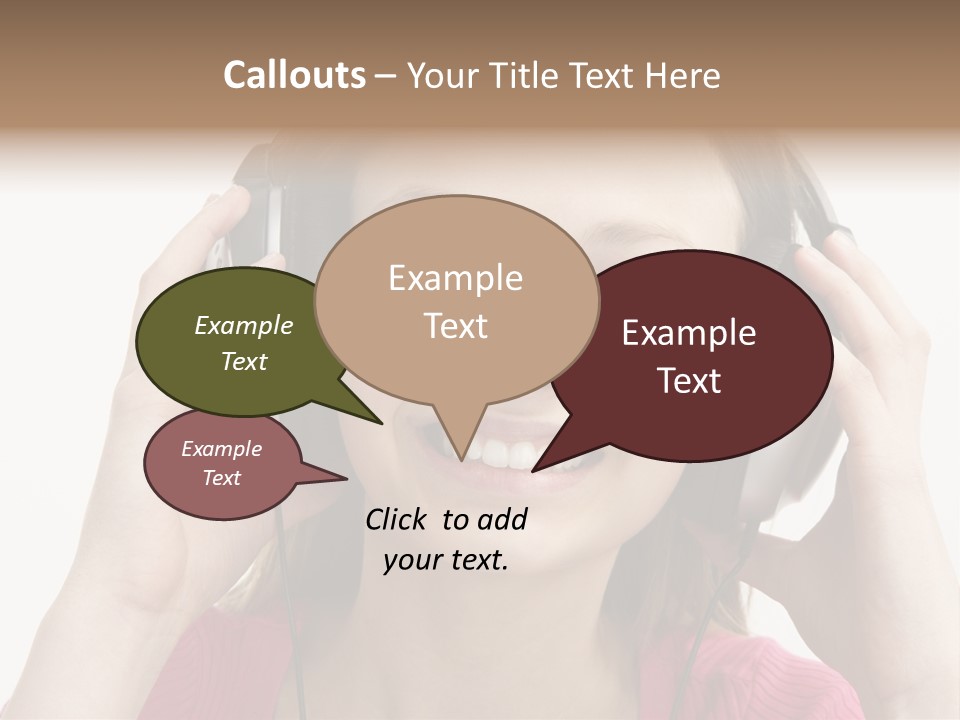 Image Listening Copy Space PowerPoint Template