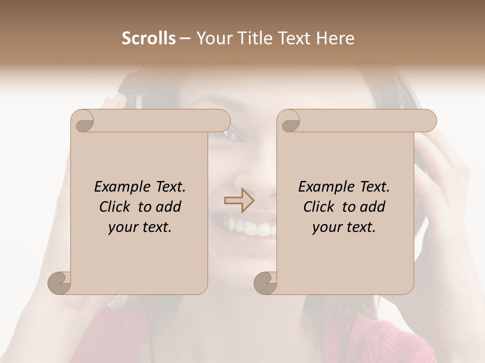 Image Listening Copy Space PowerPoint Template