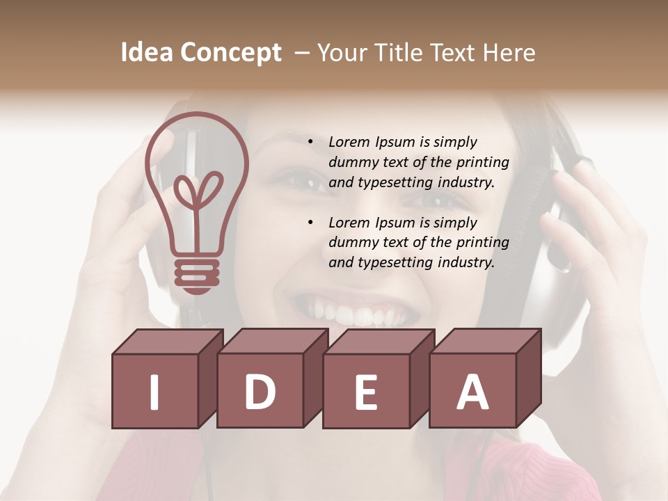 Image Listening Copy Space PowerPoint Template