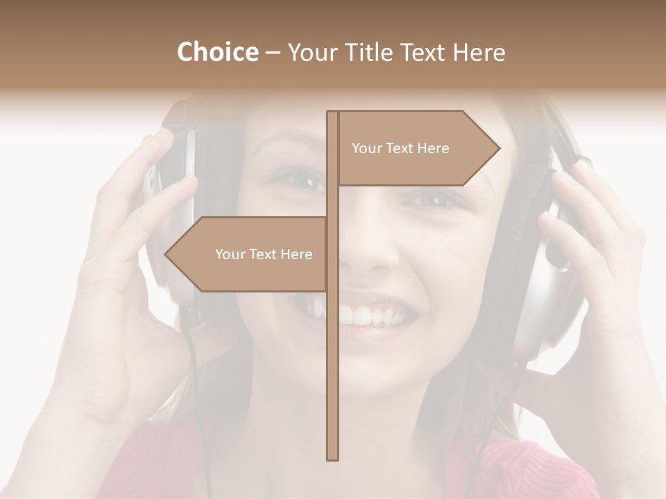 Image Listening Copy Space PowerPoint Template