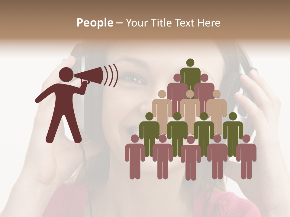 Image Listening Copy Space PowerPoint Template