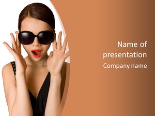 Hair Expressive Brown PowerPoint Template