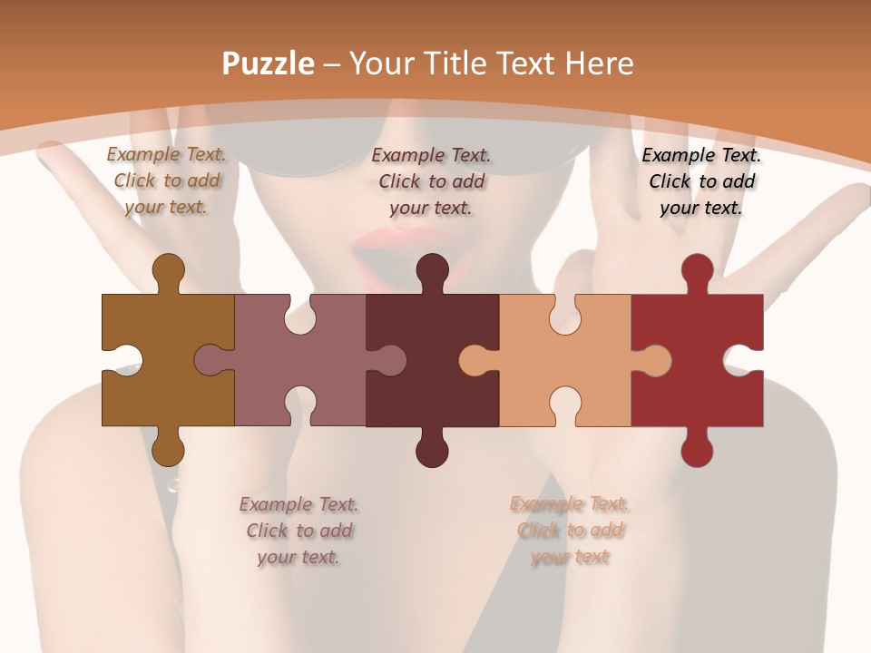 Hair Expressive Brown PowerPoint Template