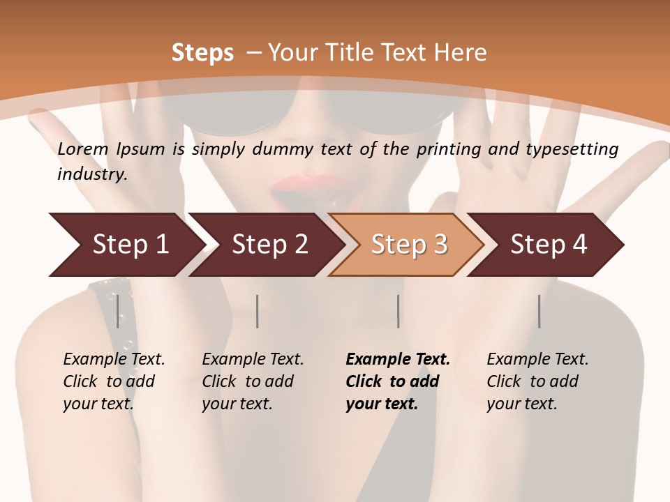 Hair Expressive Brown PowerPoint Template