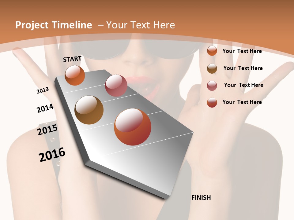 Hair Expressive Brown PowerPoint Template
