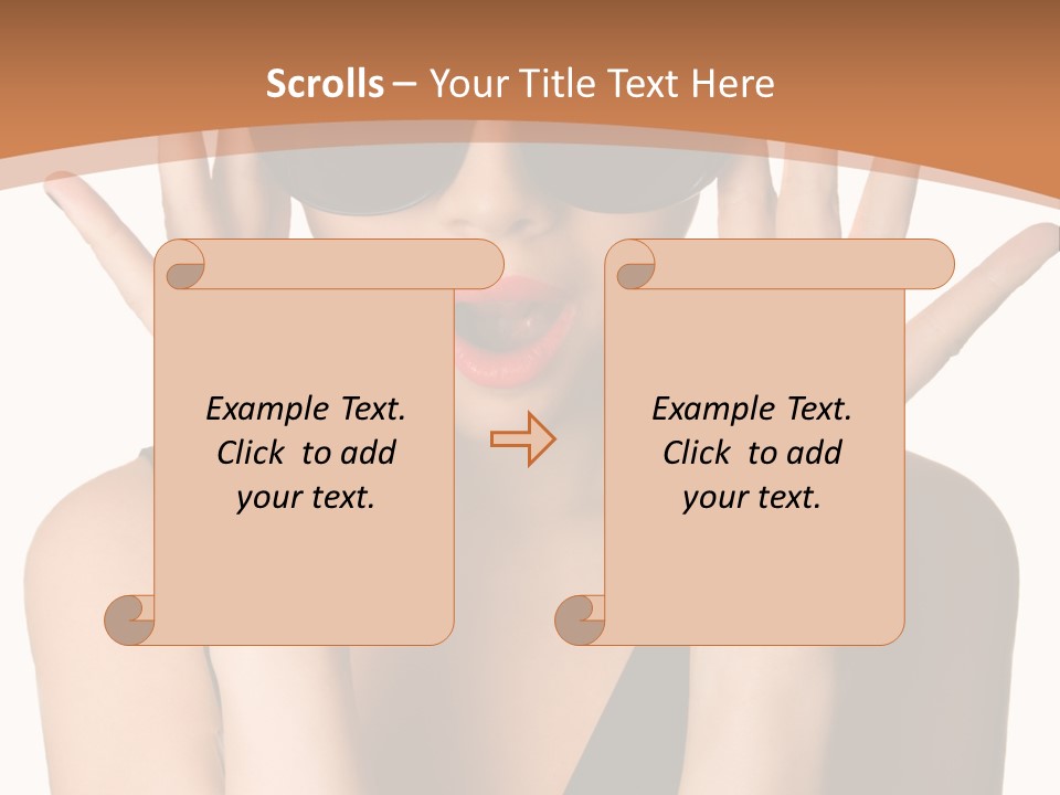 Hair Expressive Brown PowerPoint Template