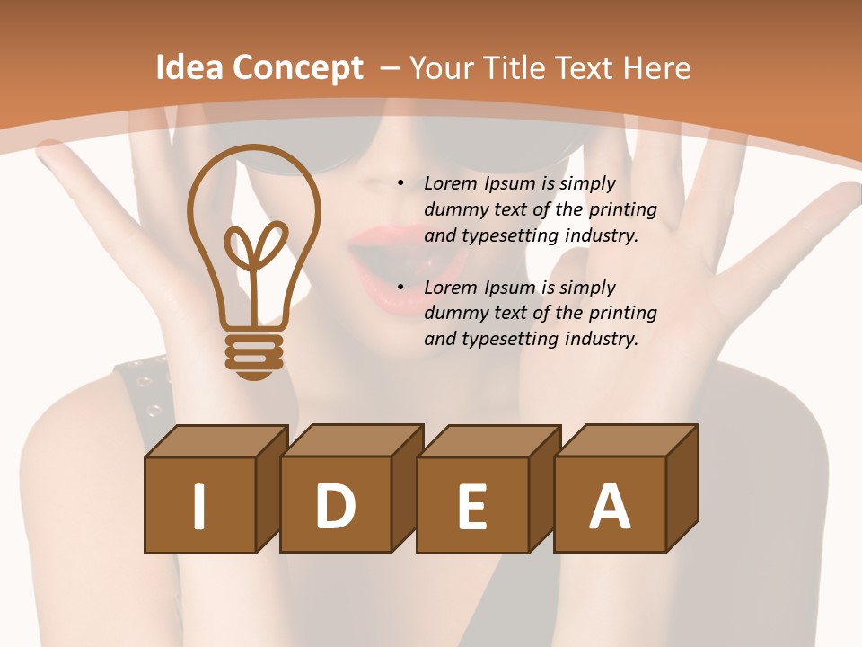 Hair Expressive Brown PowerPoint Template