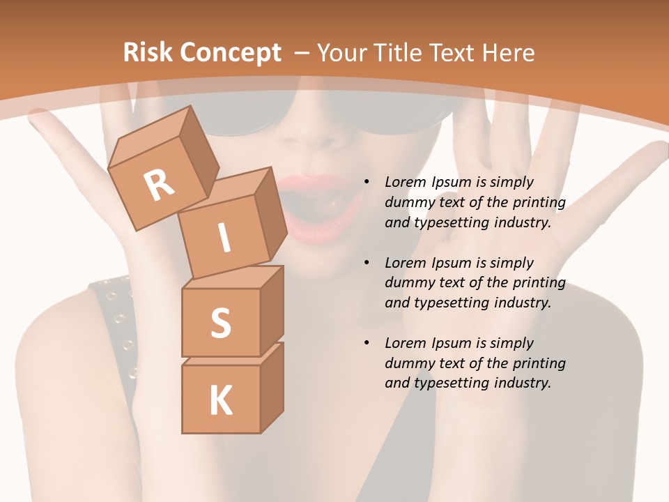 Hair Expressive Brown PowerPoint Template