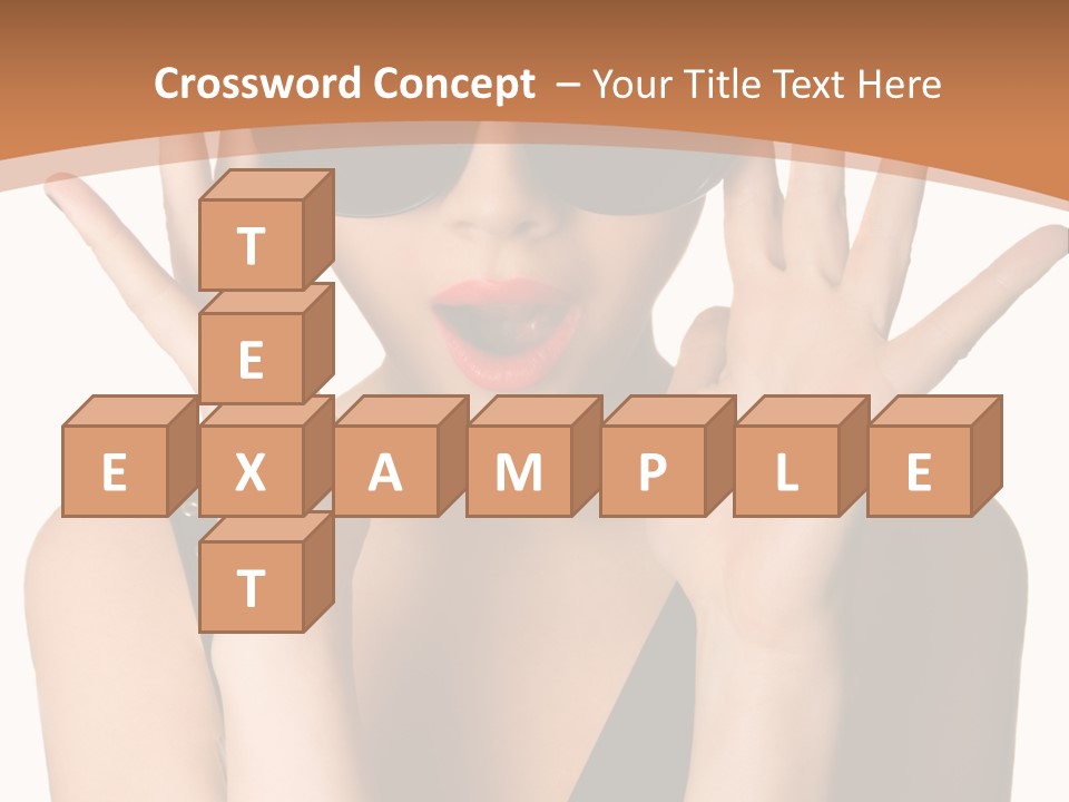 Hair Expressive Brown PowerPoint Template