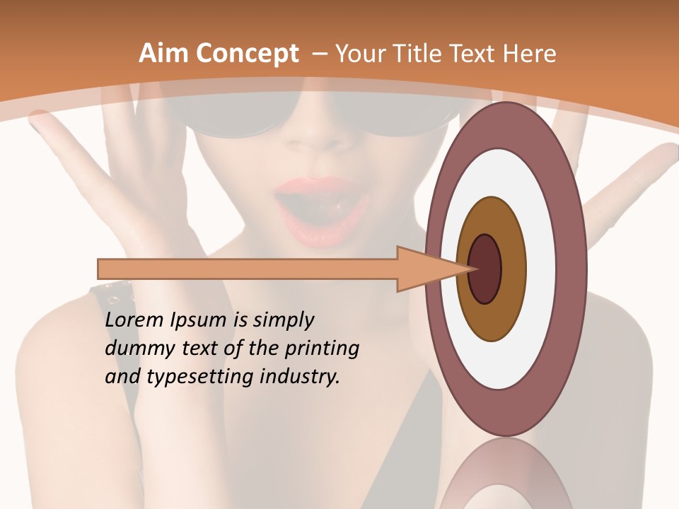 Hair Expressive Brown PowerPoint Template