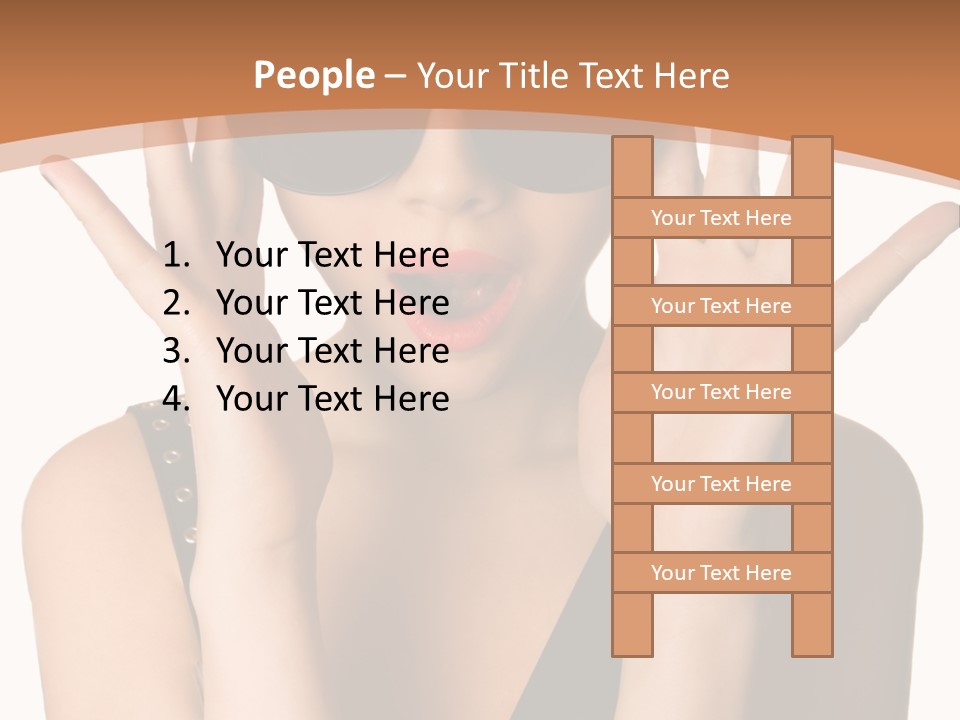 Hair Expressive Brown PowerPoint Template