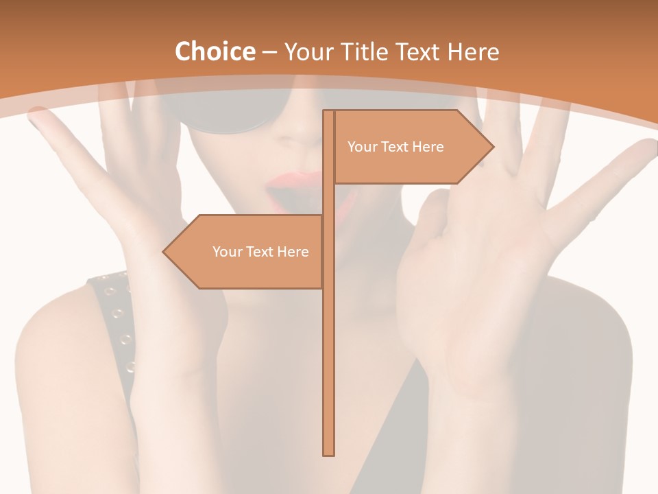 Hair Expressive Brown PowerPoint Template