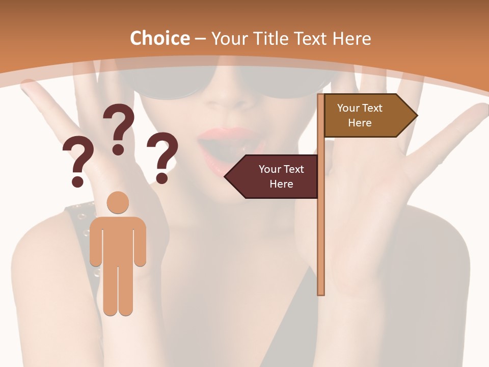 Hair Expressive Brown PowerPoint Template