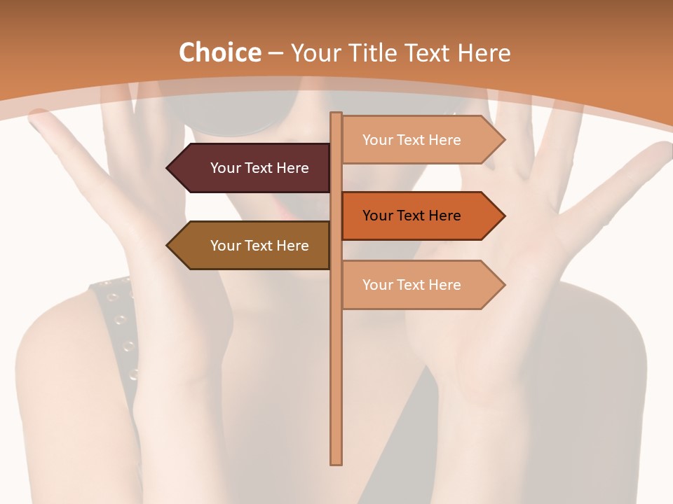 Hair Expressive Brown PowerPoint Template