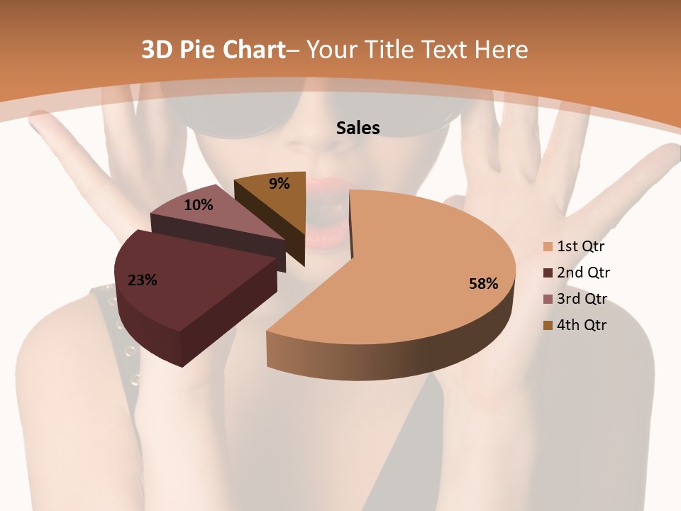Hair Expressive Brown PowerPoint Template