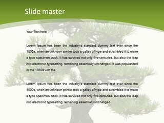 Leaf Pine Gnarled PowerPoint Template
