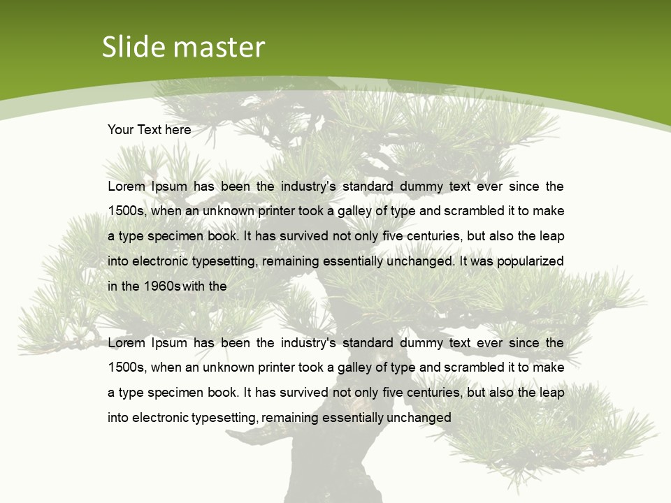 Leaf Pine Gnarled PowerPoint Template