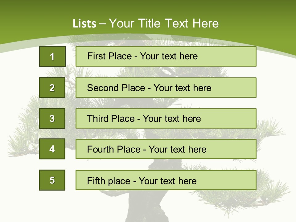 Leaf Pine Gnarled PowerPoint Template