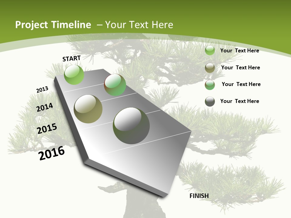 Leaf Pine Gnarled PowerPoint Template