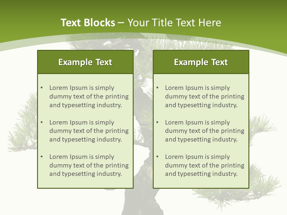 Leaf Pine Gnarled PowerPoint Template