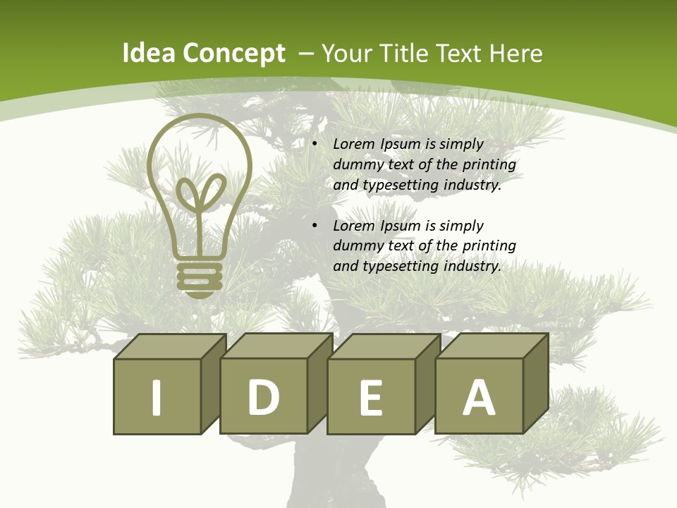 Leaf Pine Gnarled PowerPoint Template