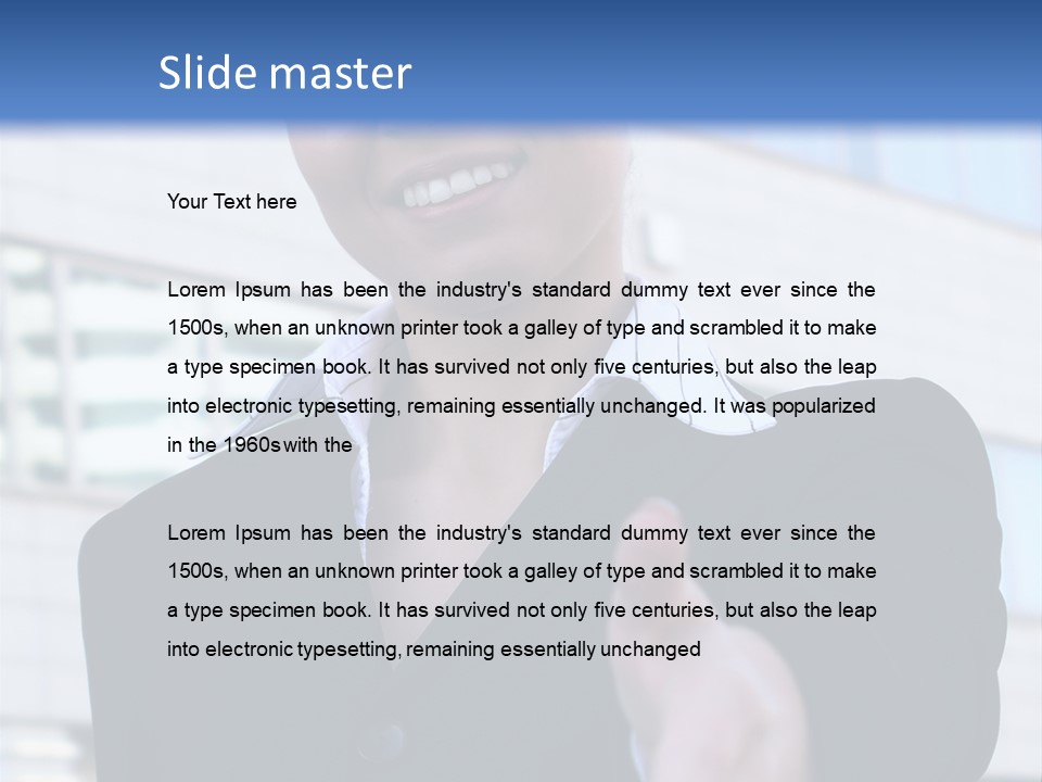 Success Negotiating Person PowerPoint Template