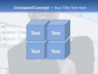 Success Negotiating Person PowerPoint Template