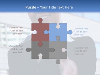 Success Negotiating Person PowerPoint Template