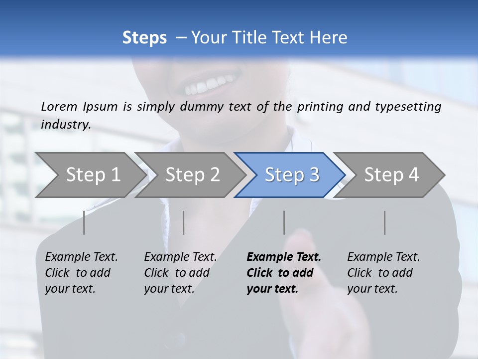 Success Negotiating Person PowerPoint Template