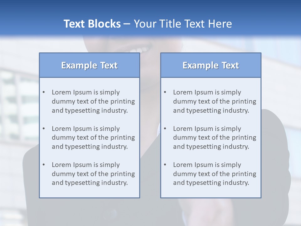 Success Negotiating Person PowerPoint Template
