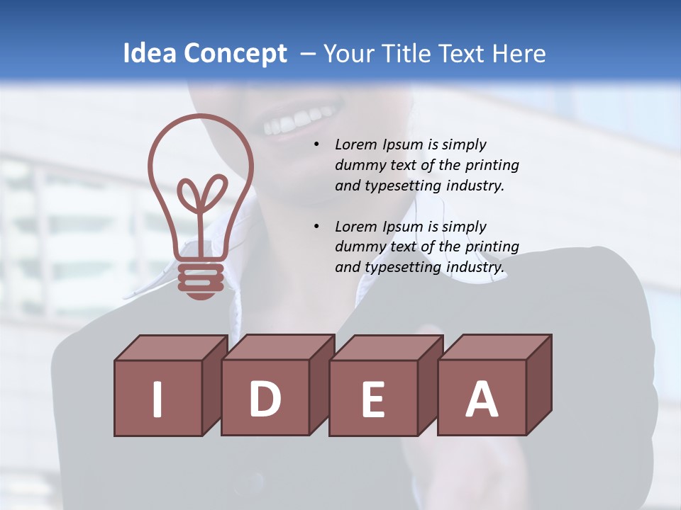 Success Negotiating Person PowerPoint Template