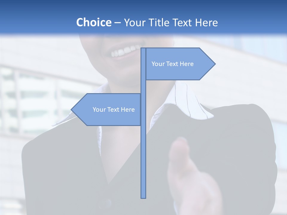 Success Negotiating Person PowerPoint Template