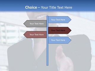 Success Negotiating Person PowerPoint Template