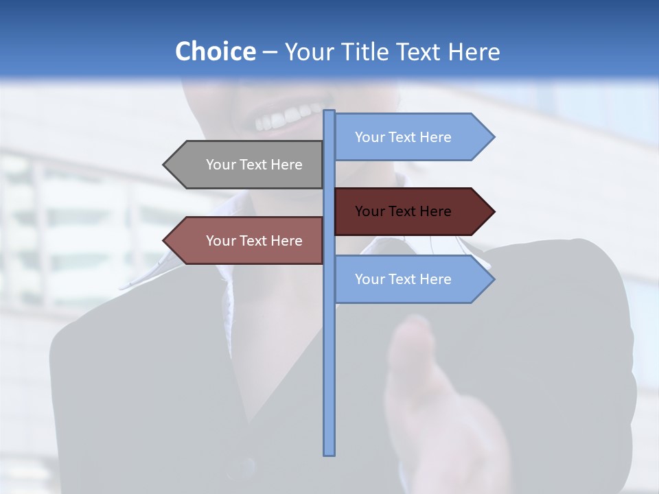 Success Negotiating Person PowerPoint Template