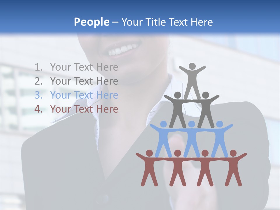 Success Negotiating Person PowerPoint Template