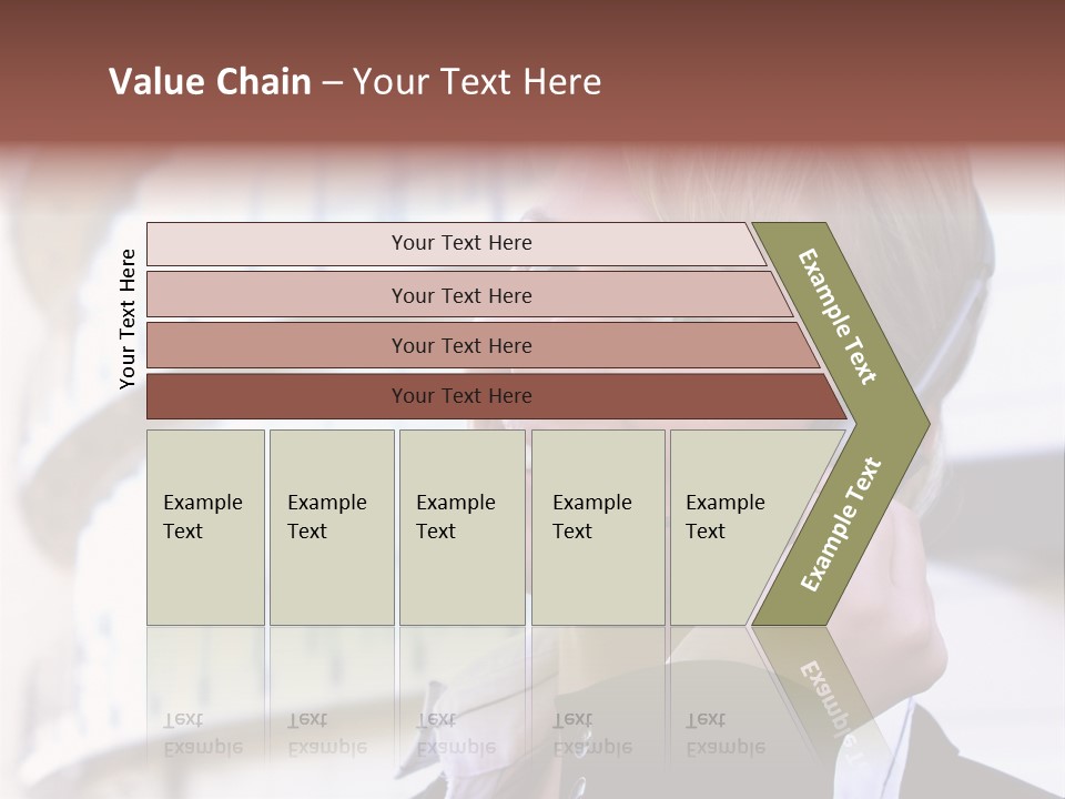 Headset Smiling Receptionist PowerPoint Template