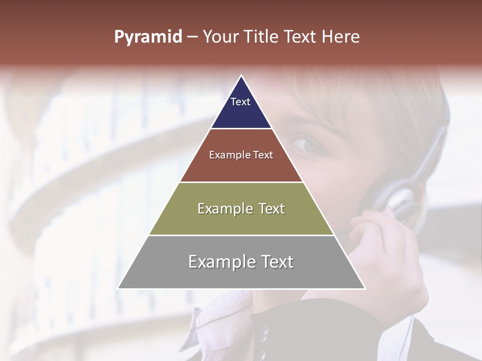 Headset Smiling Receptionist PowerPoint Template