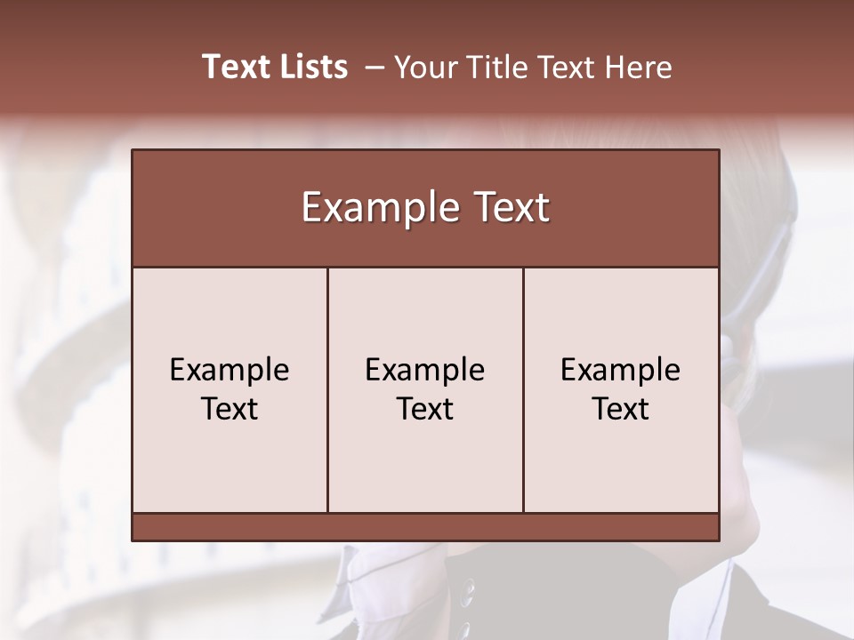 Headset Smiling Receptionist PowerPoint Template
